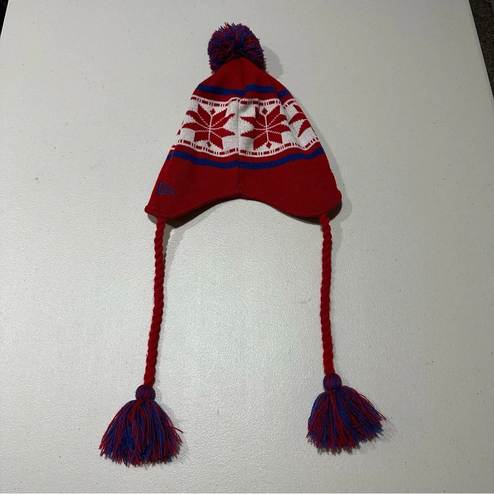 New Era Philadelphia Phillies Snowflake Wampa Knit Hat with Tassels